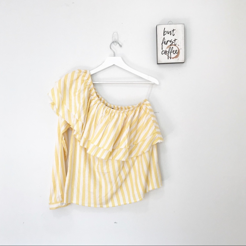 VELVET HEART | One Shoulder Striped Top | 0049 NWT